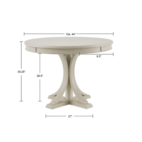 Madison Park Signature Helena Round Wood Pedestal Dining Table